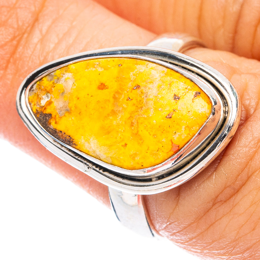 Bumble Bee Jasper Ring Size 6.75 (925 Sterling Silver) R4941