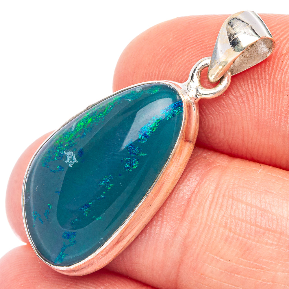 Rare Triple Opal Pendant 1 3/8" (925 Sterling Silver) P44826