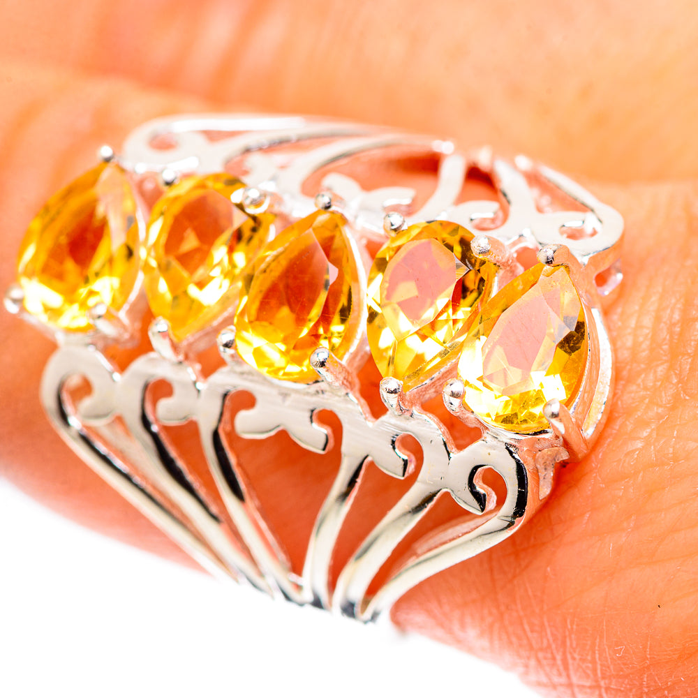 Faceted Citrine Ring Size 8.25 (925 Sterling Silver) RING138326