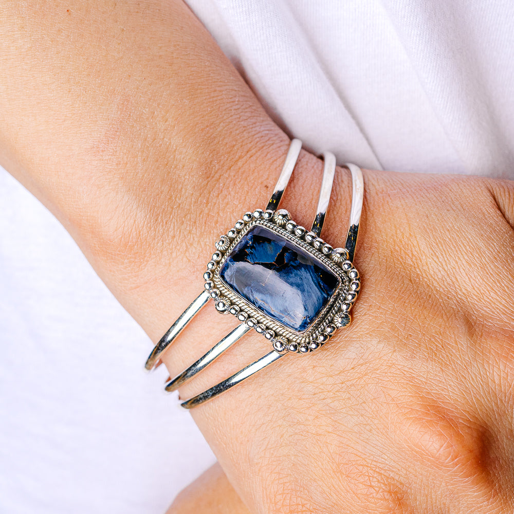 Pietersite Cuff Adjustable (925 Sterling Silver) B90397