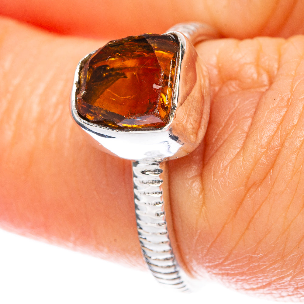 Citrine Dainty Ring Size 6.5 (925 Sterling Silver) R5145