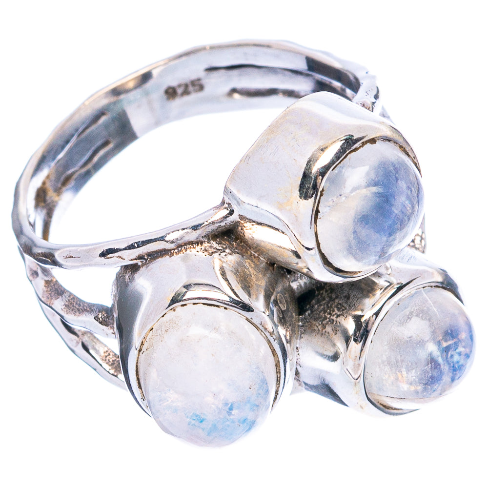Rainbow Moonstone Ring Size 6.5 (925 Sterling Silver) R4789