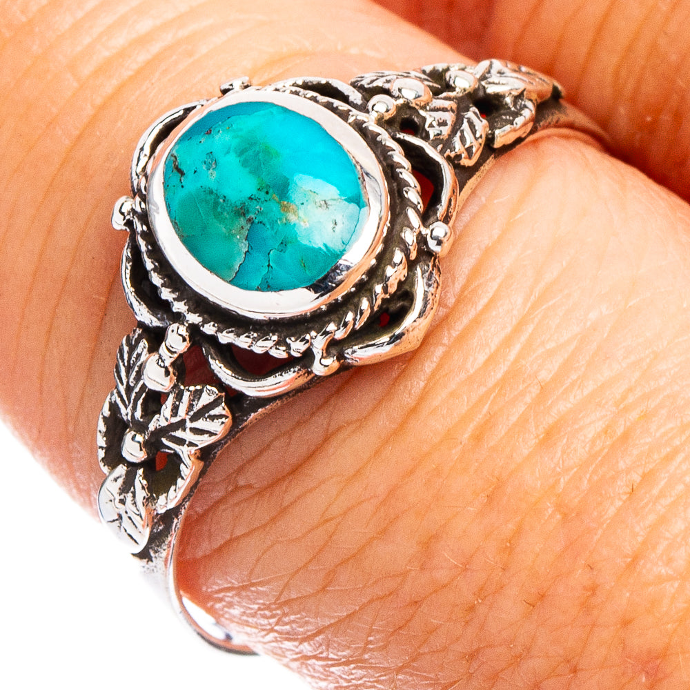 Arizona Turquoise Native Style Ring Size 9.5 (.925 Sterling Silver)