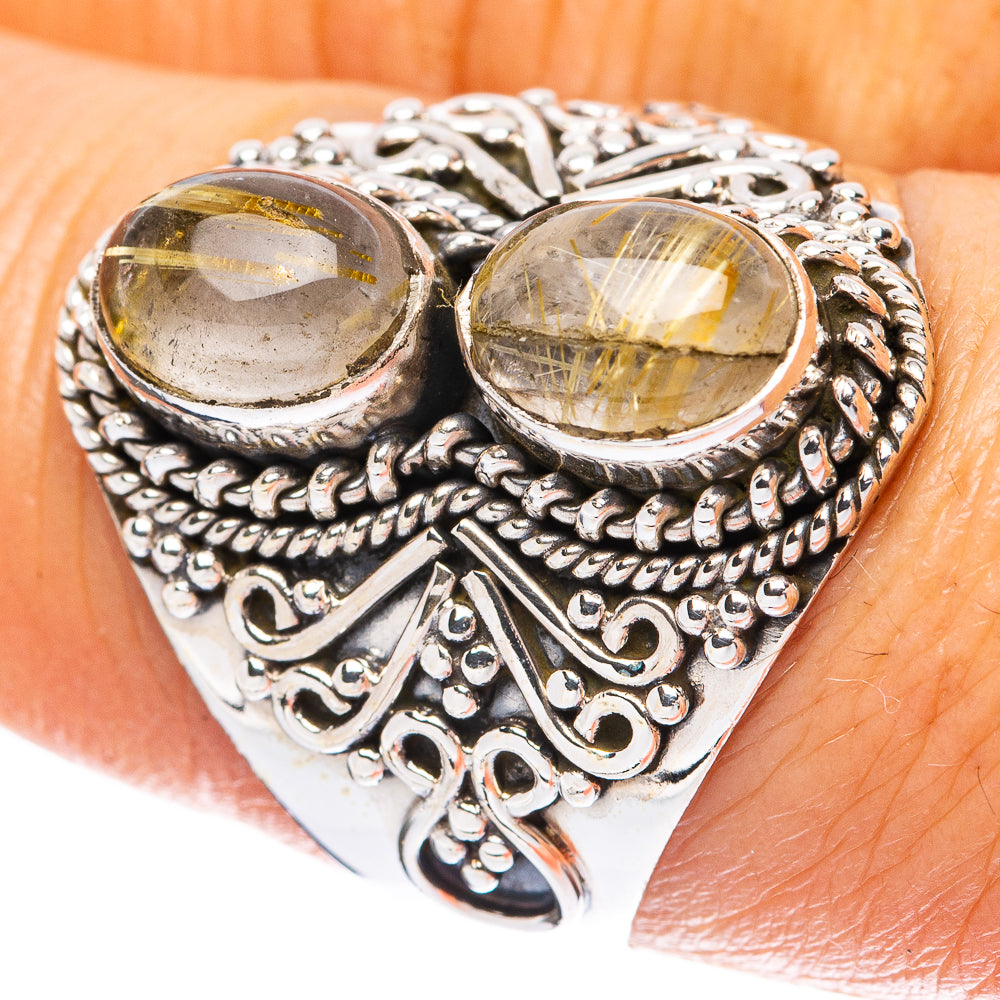 Rutilated Quartz Ring Size 8.75 (925 Sterling Silver) R4237