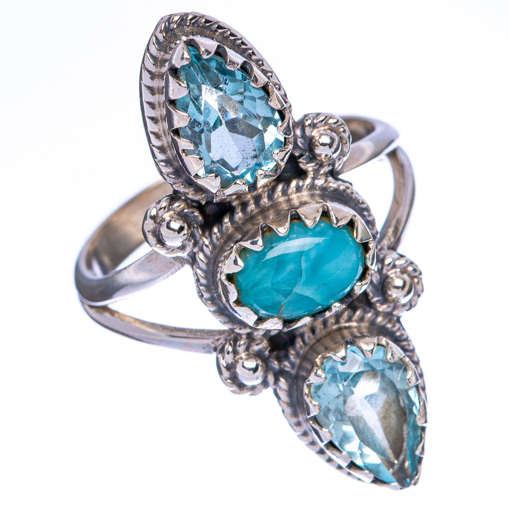 Larimar, Blue Topaz Ring Size 6 (925 Sterling Silver) R146094