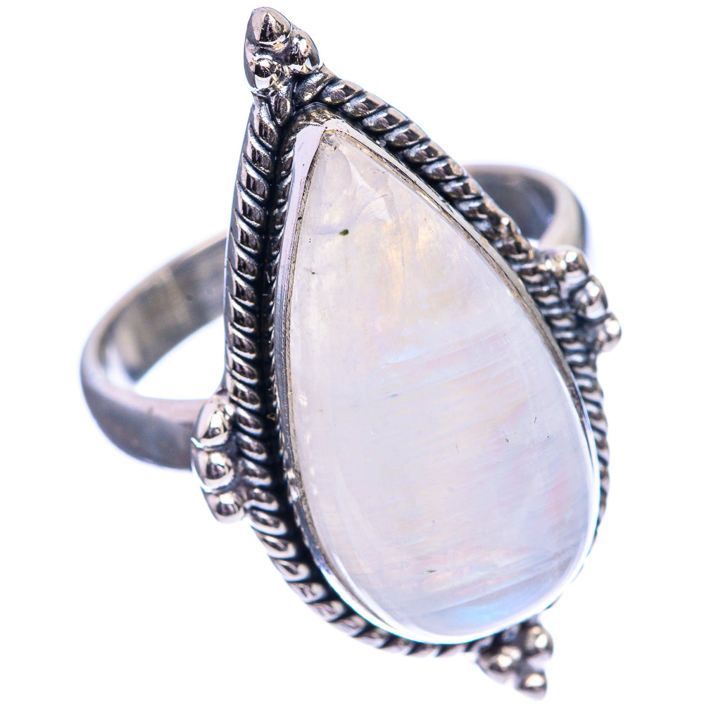 Rainbow Moonstone Ring Size 8.25 (925 Sterling Silver) R143107