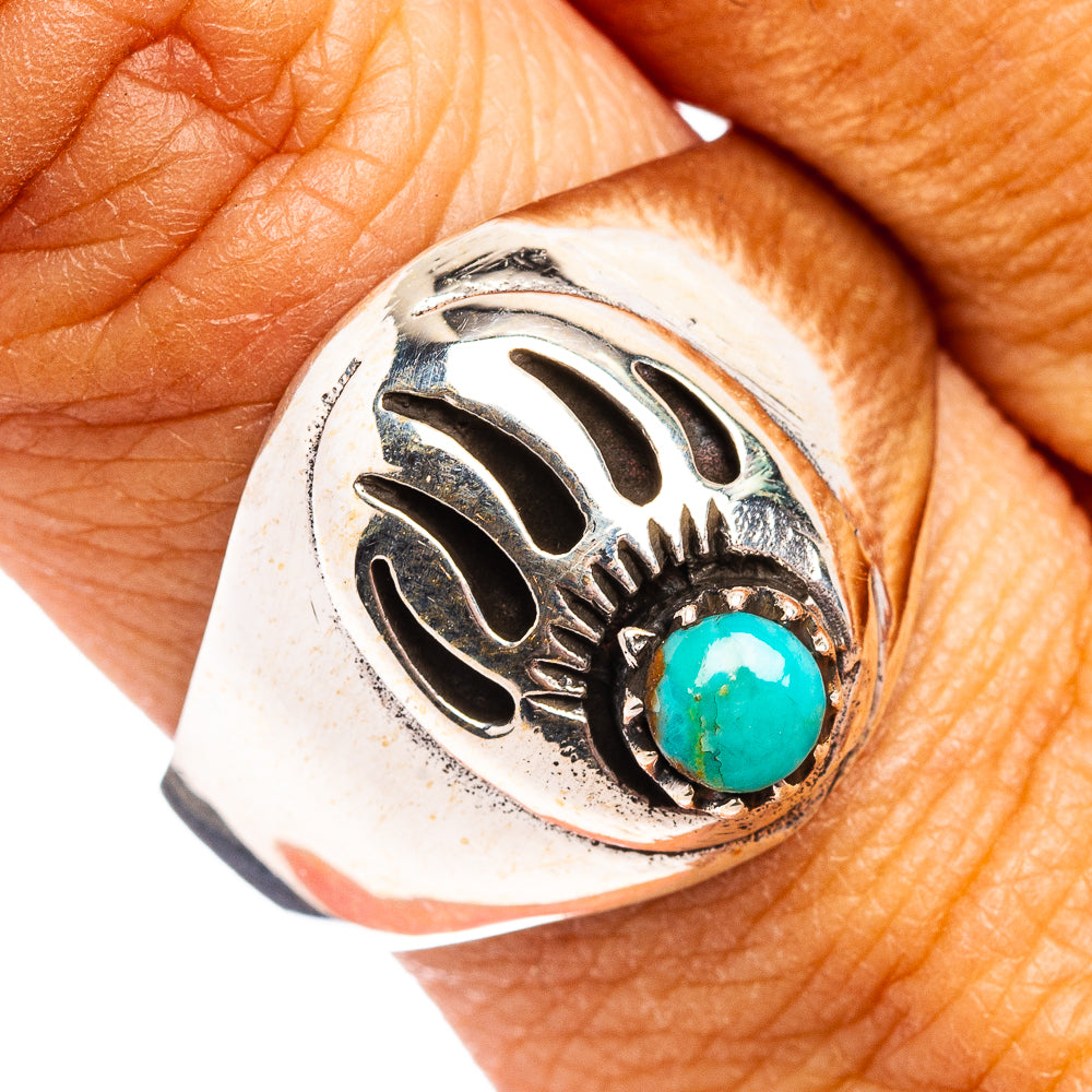 Native Style Mohave Turquoise Ring Size 9.5 (.925 Sterling Silver)