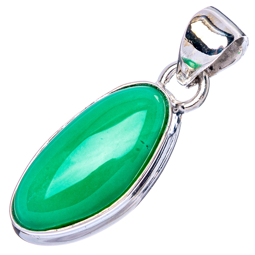 Chrysoprase Pendant 1 1/4" (925 Sterling Silver) P42452