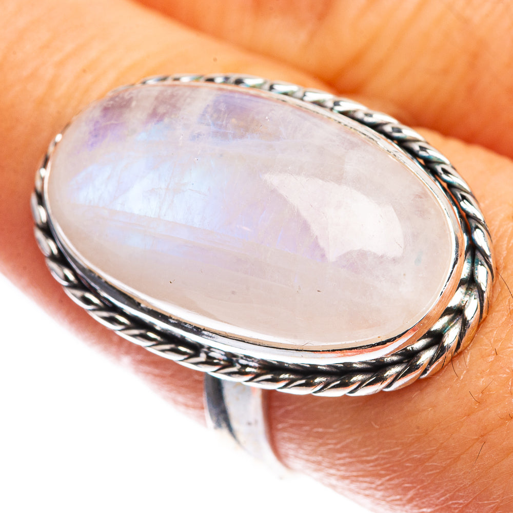 Rainbow Moonstone Ring Size 7.75 (925 Sterling Silver) RING143441