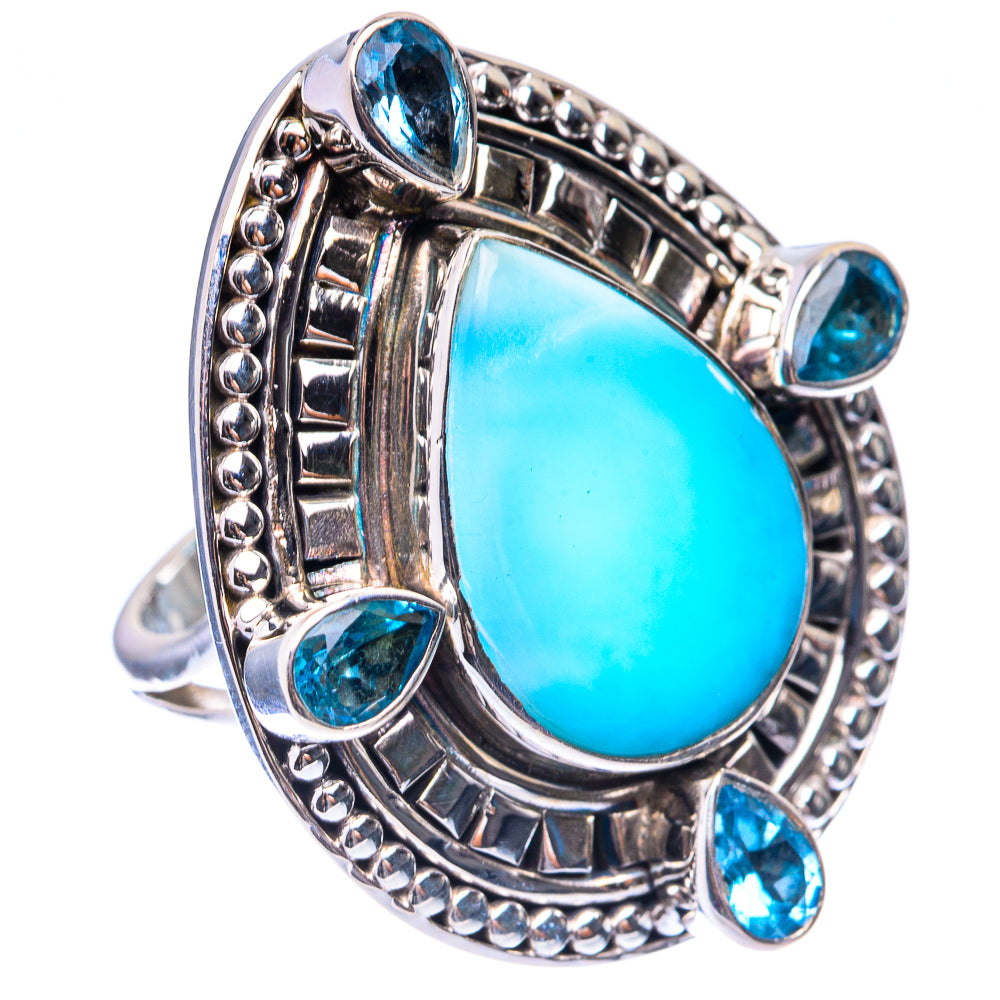 Signature Larimar, Blue Topaz Ring Size 99 (925 Sterling Silver) R141719