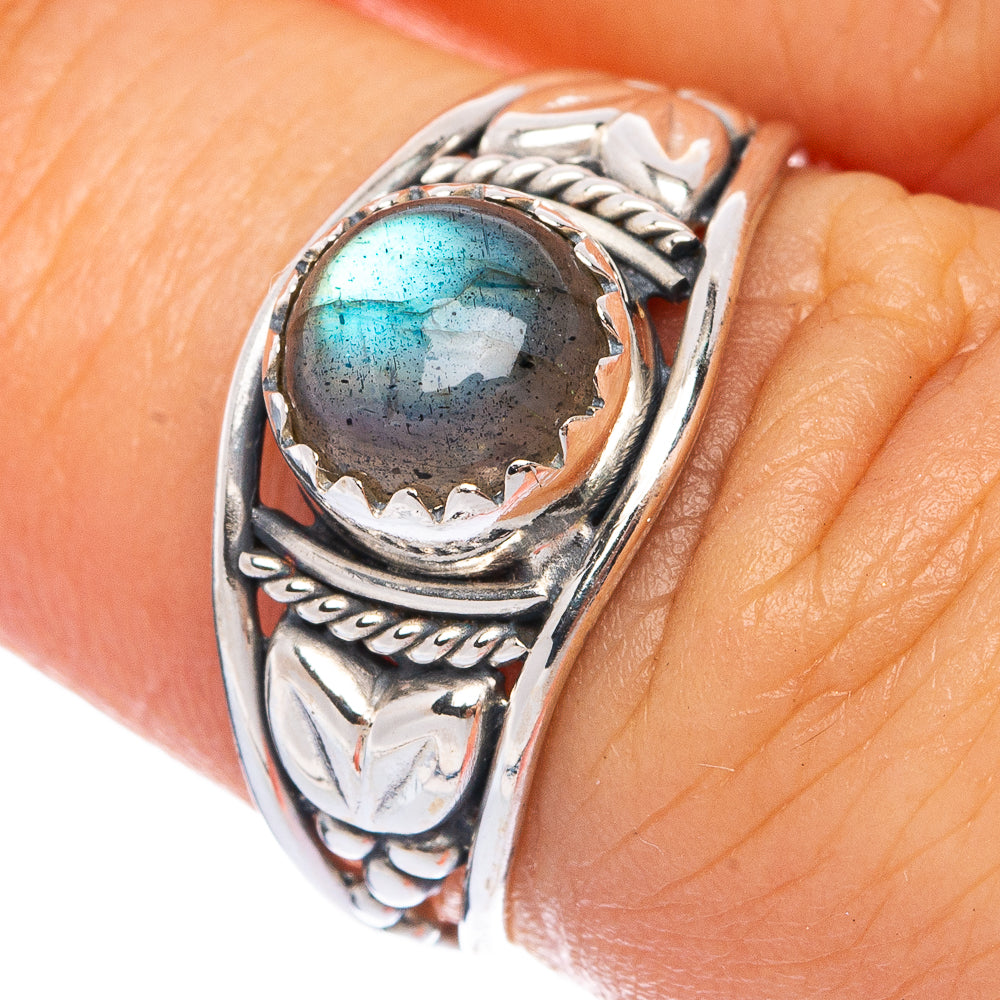 Labradorite Dainty Ring Size 6 (925 Sterling Silver) R145641