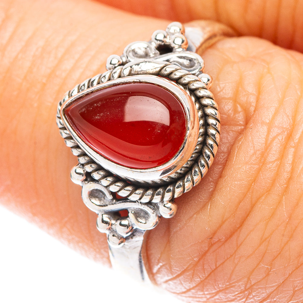 Carnelian Ring Size 6.75 (925 Sterling Silver) R5615