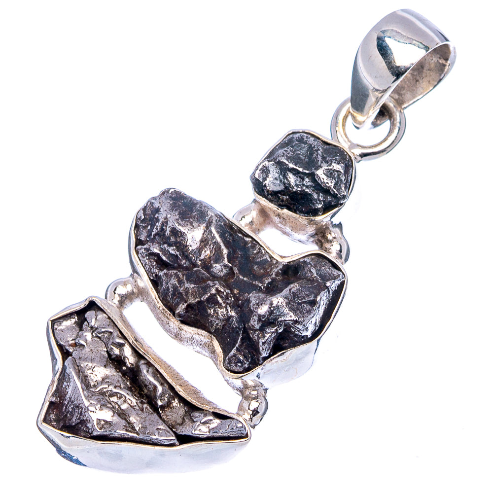 Rare Campo Del Cielo Meteorite Pendant 1 1/2" (.925 Sterling Silver)
