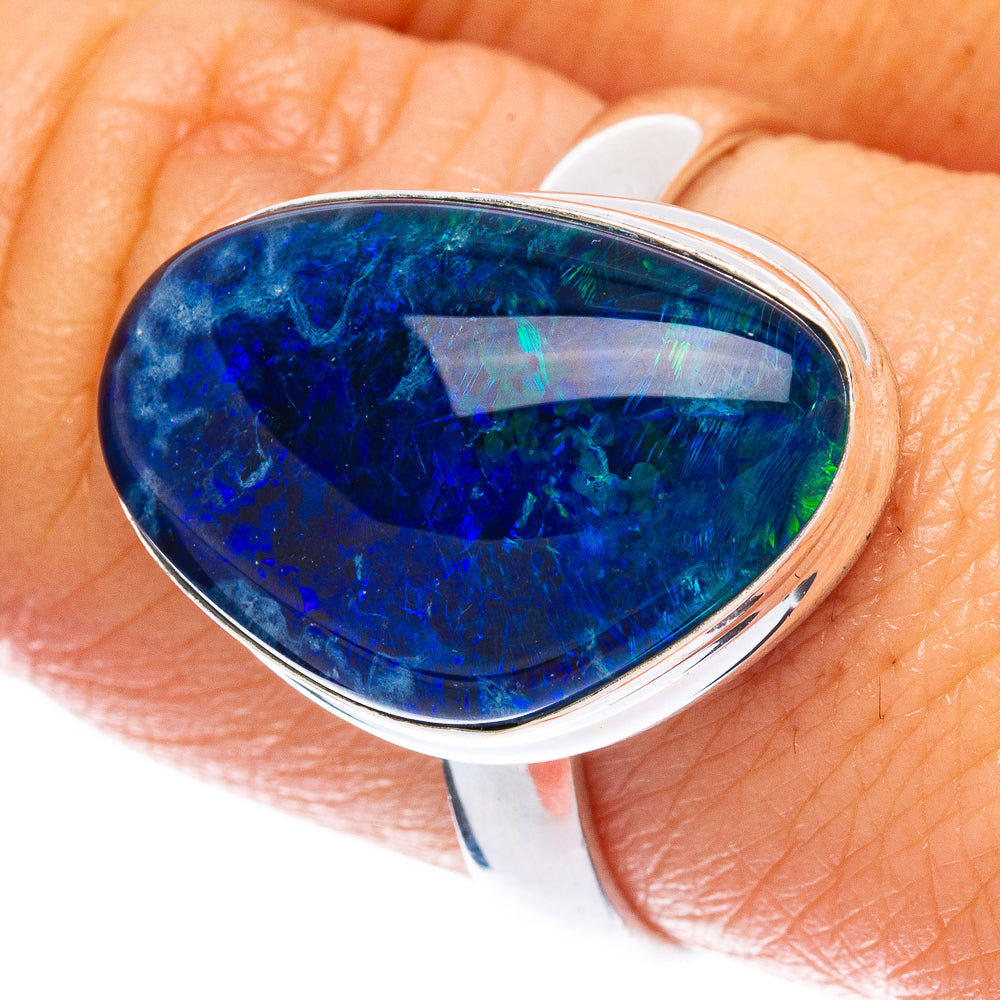 Rare Triplet Opal Ring Size 9 (925 Sterling Silver) R2546
