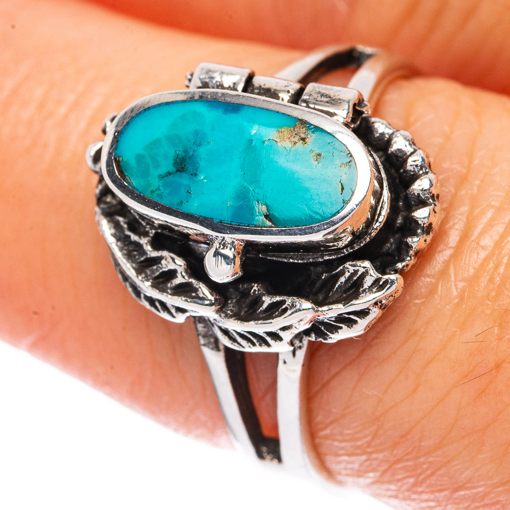 Rare Arizona Turquoise Ring Size 7.75 (925 Sterling Silver) R3252