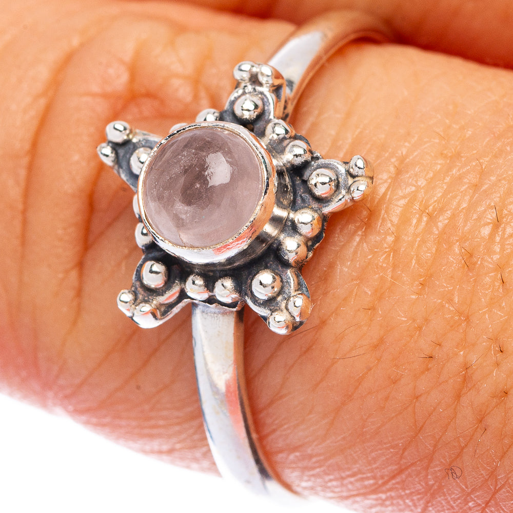 Rose Quartz Dainty Ring Size 9.25 (925 Sterling Silver) R145776