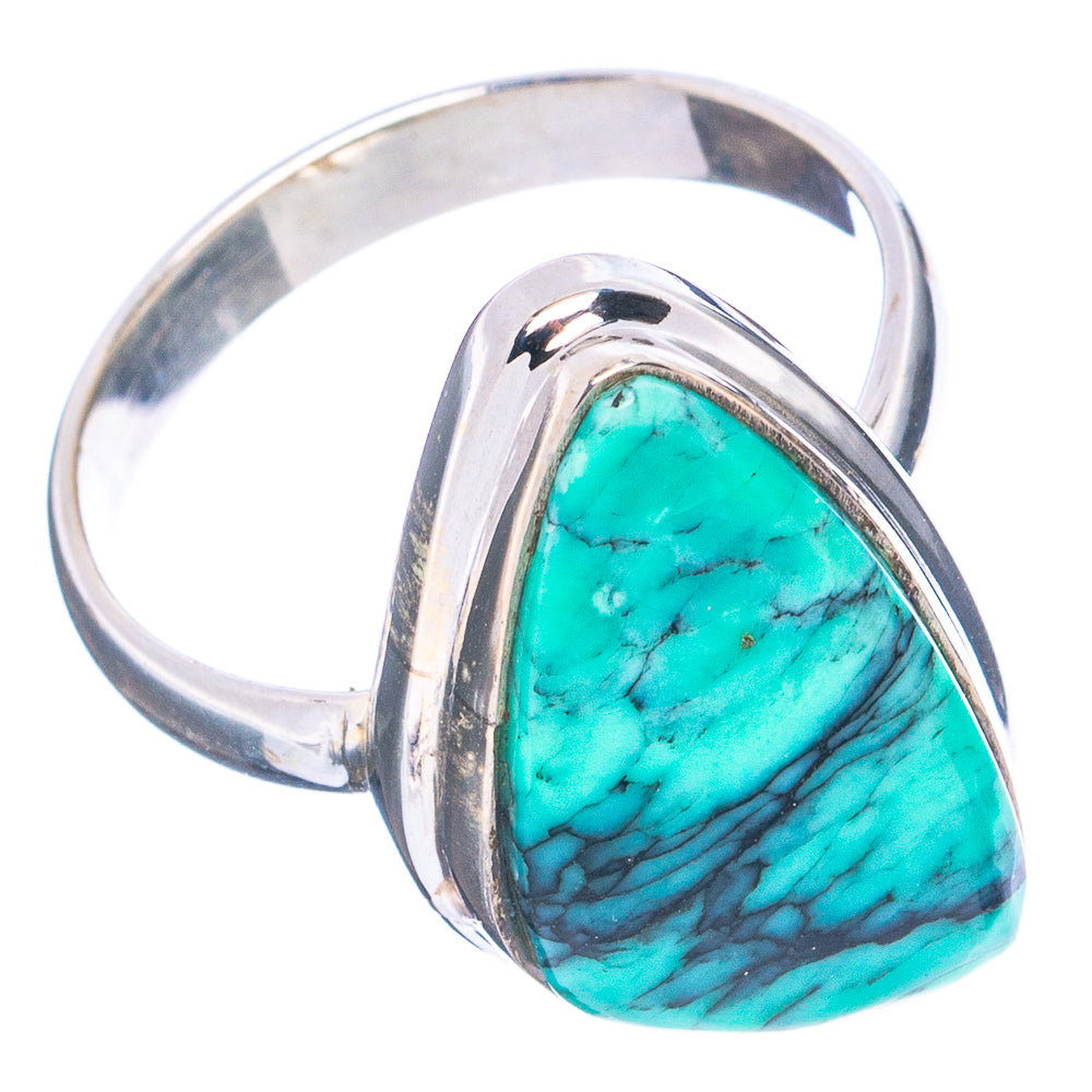 Black Bridge Variscite Ring Size 8.75 (.925 Sterling Silver)