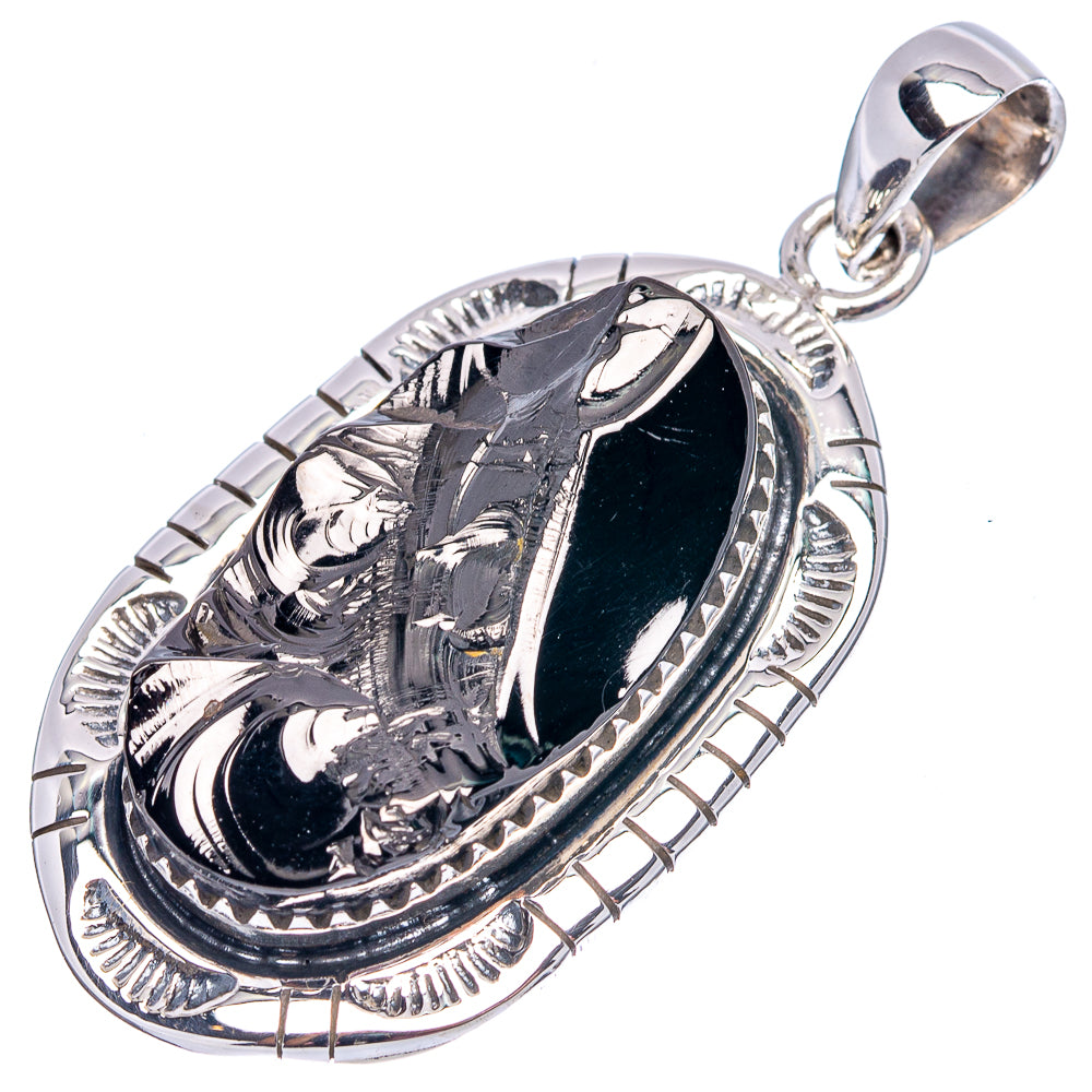 Premium Shungite Pendant 1 3/4" (.925 Sterling Silver)