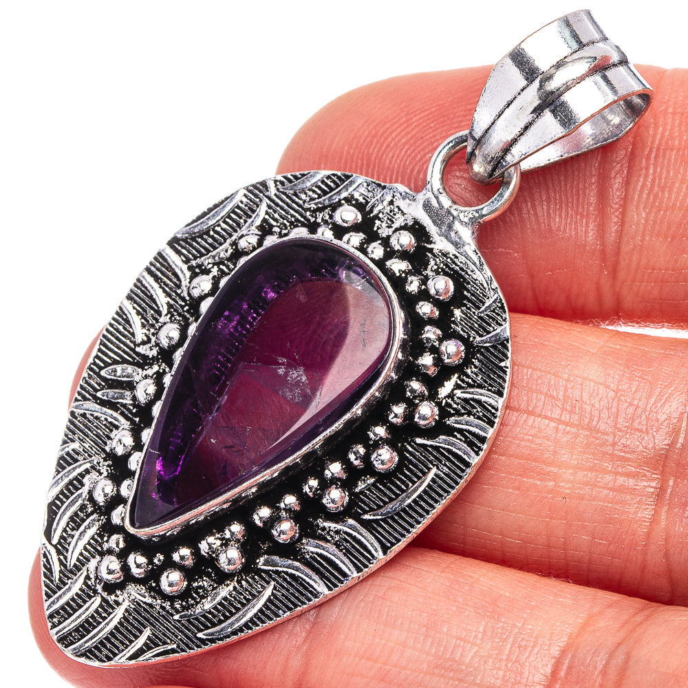 Amethyst Pendant 2" (German Silver)