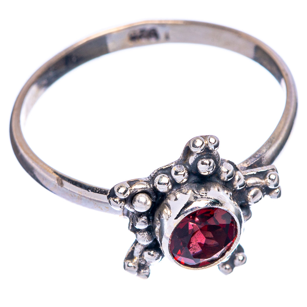 Garnet Dainty Ring Size 7 (925 Sterling Silver) R145656