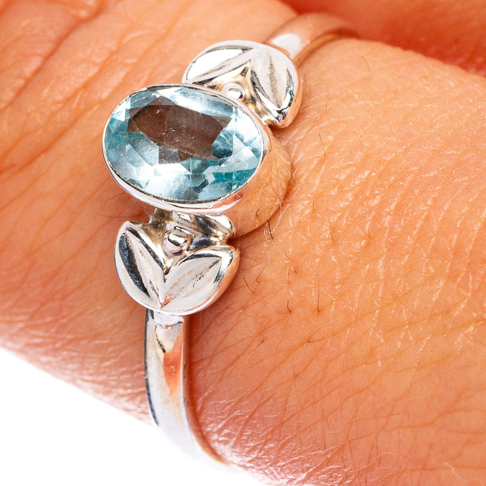 Blue Topaz Dainty Ring Size 9 (925 Sterling Silver) R145455