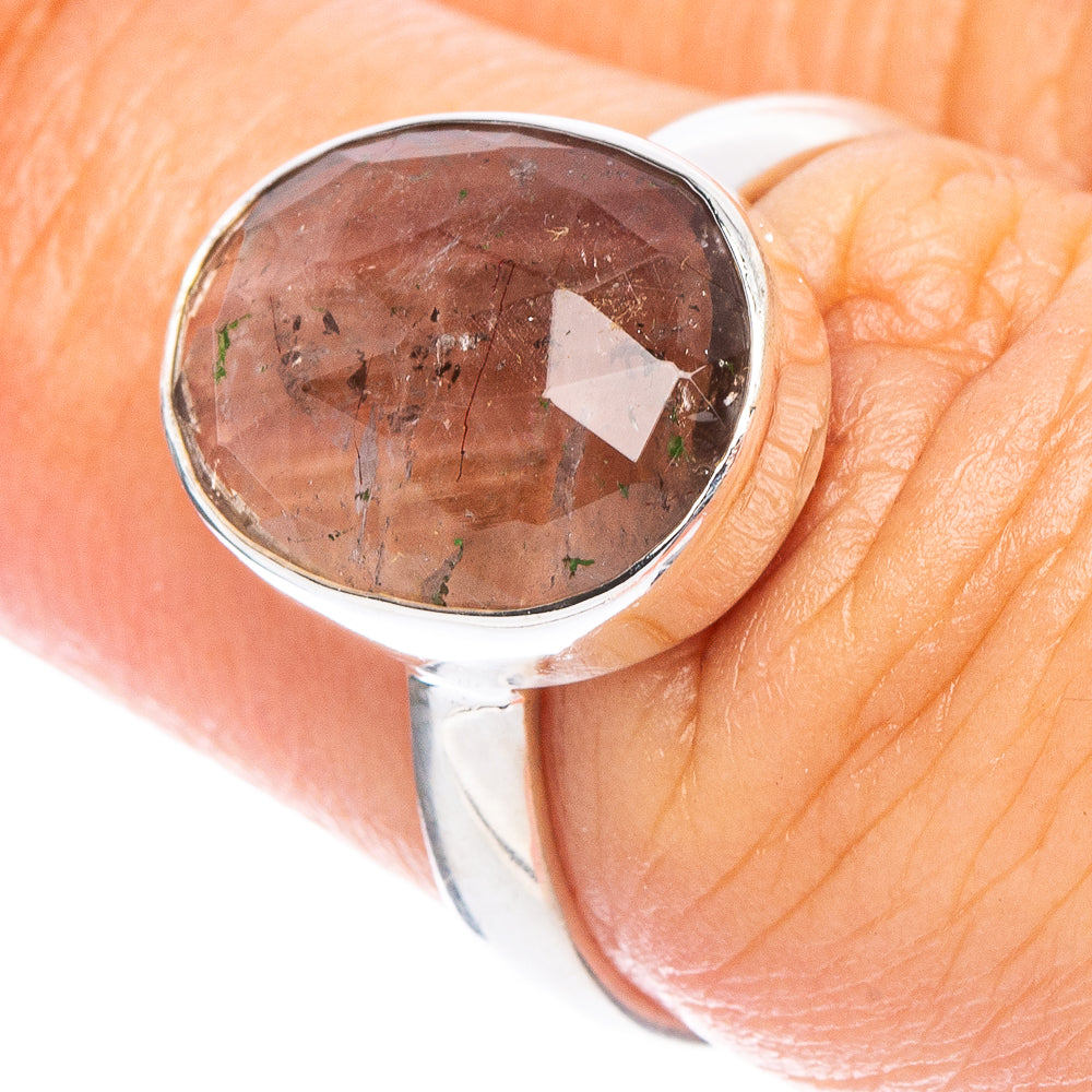 Tourmalinated Quartz Ring Size 6.75 (925 Sterling Silver) R7222