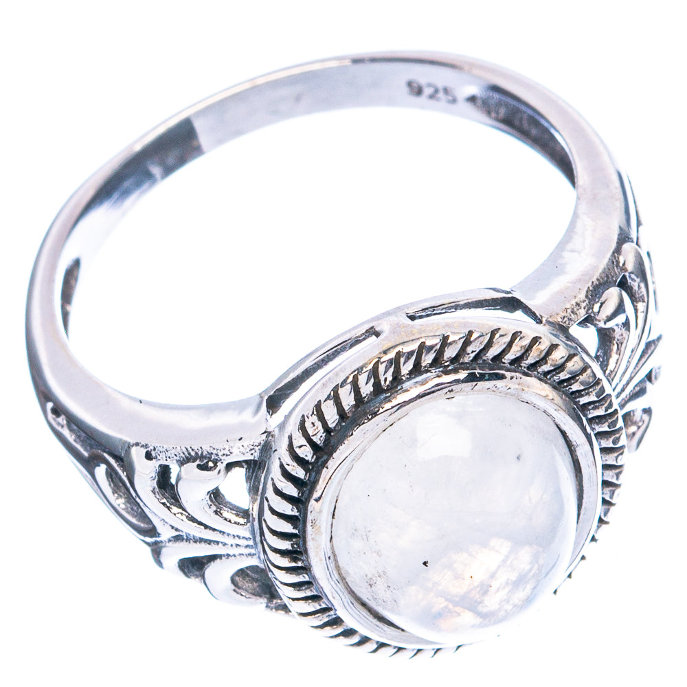Rainbow Moonstone Ring Size 8.5 (925 Sterling Silver) R4848
