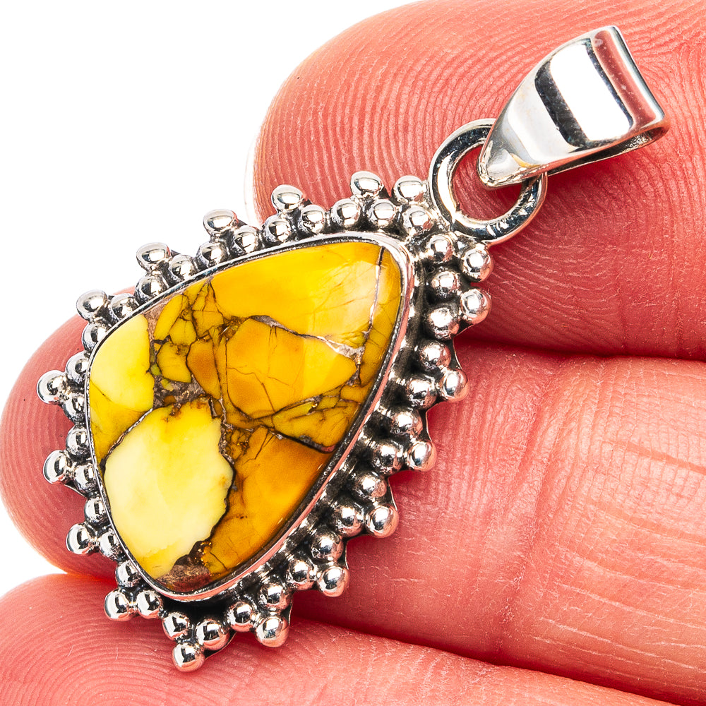 Tourmaline Matrix Pendant 1 1/4" (.925 Sterling Silver)