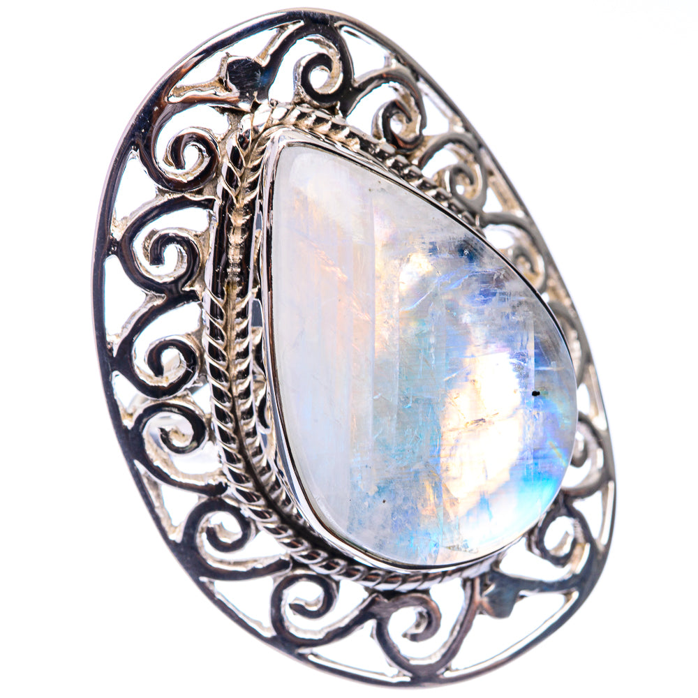 Signature Rainbow Moonstone Ring Size 9 (925 Sterling Silver) R141726
