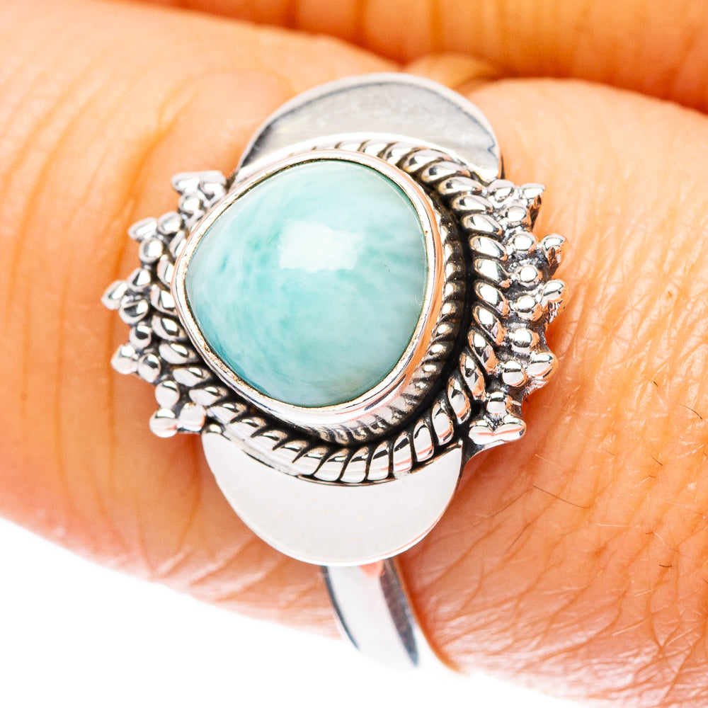Larimar Ring Size 8.5 (925 Sterling Silver) R4432