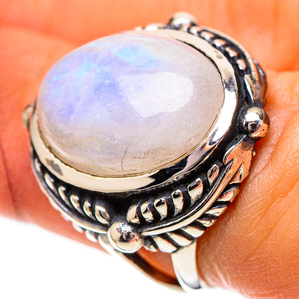 Rainbow Moonstone Ring Size 6.5 (925 Sterling Silver) RING139000