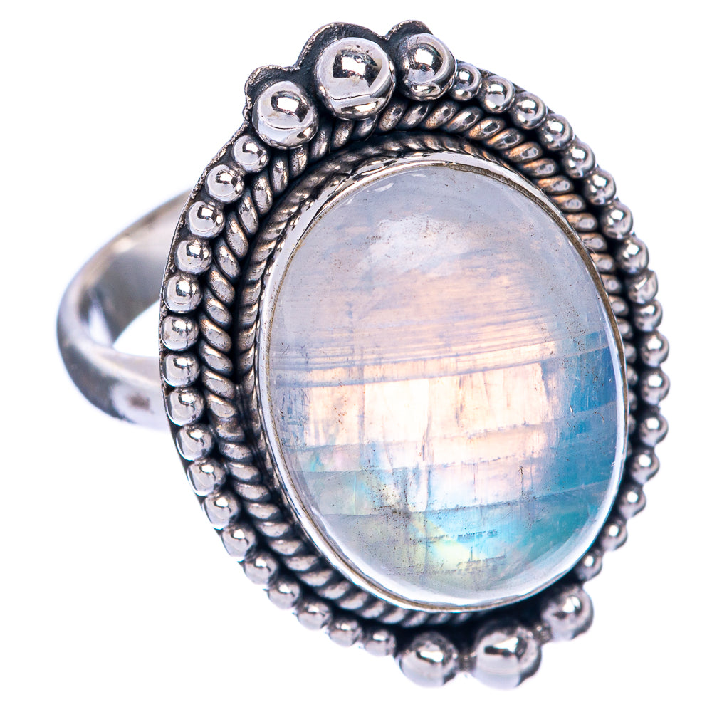 Rainbow Moonstone Ring Size 6.75 (925 Sterling Silver) R144781