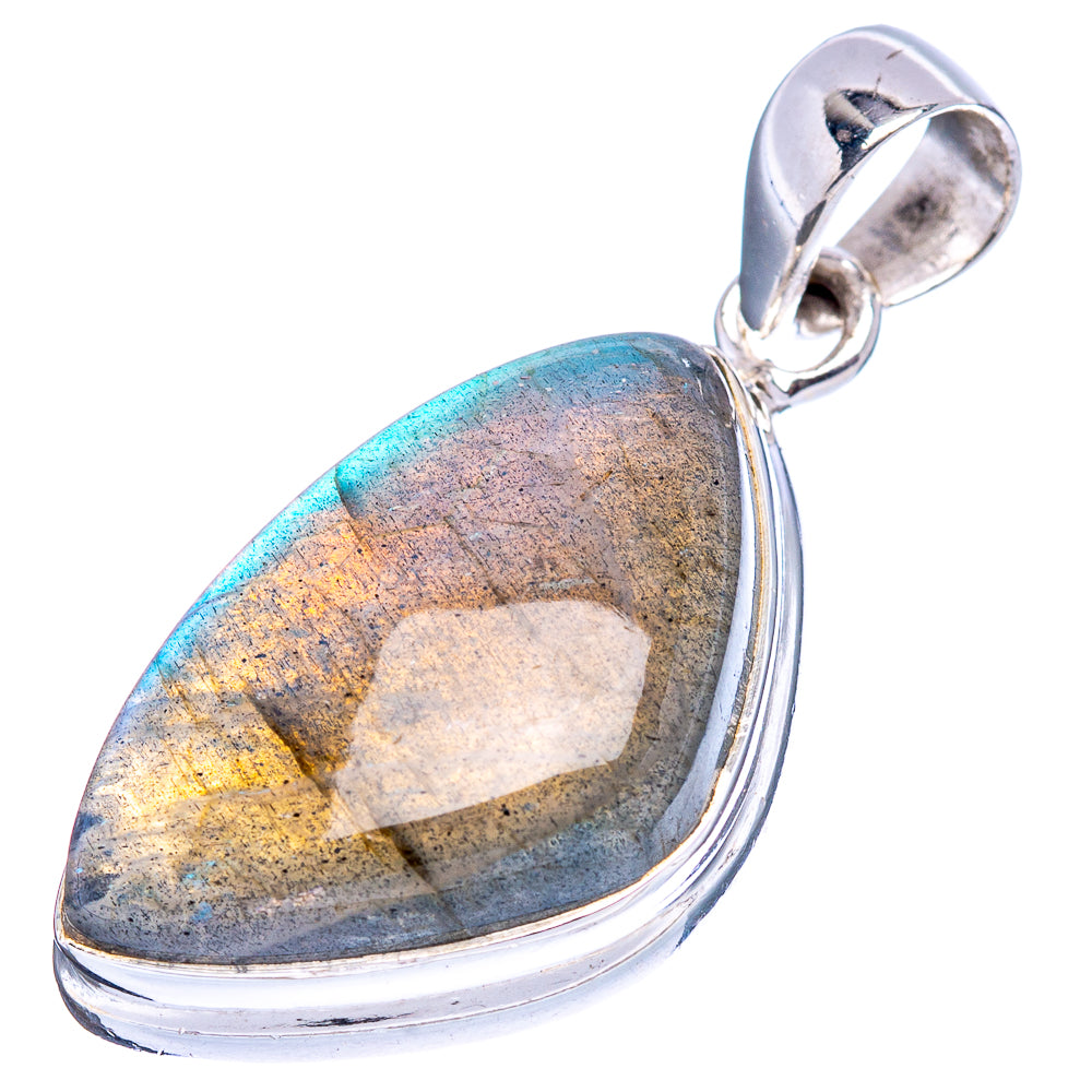 Labradorite Pendant 1 3/8" (.925 Sterling Silver)