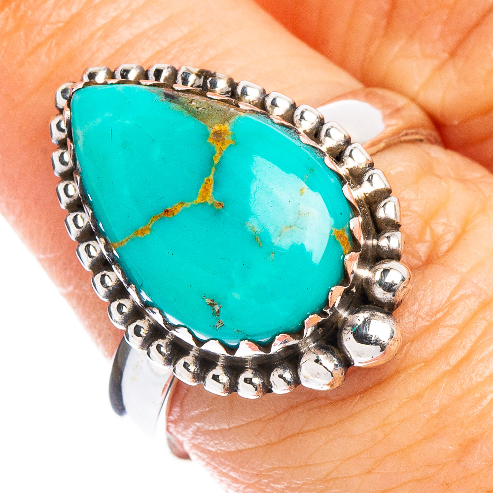 Rare Kingman Turquoise Ring Size 8 (.925 Sterling Silver)