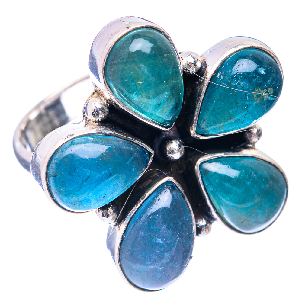 Large Blue Fluorite Ring Size 6.5 (925 Sterling Silver) R140842