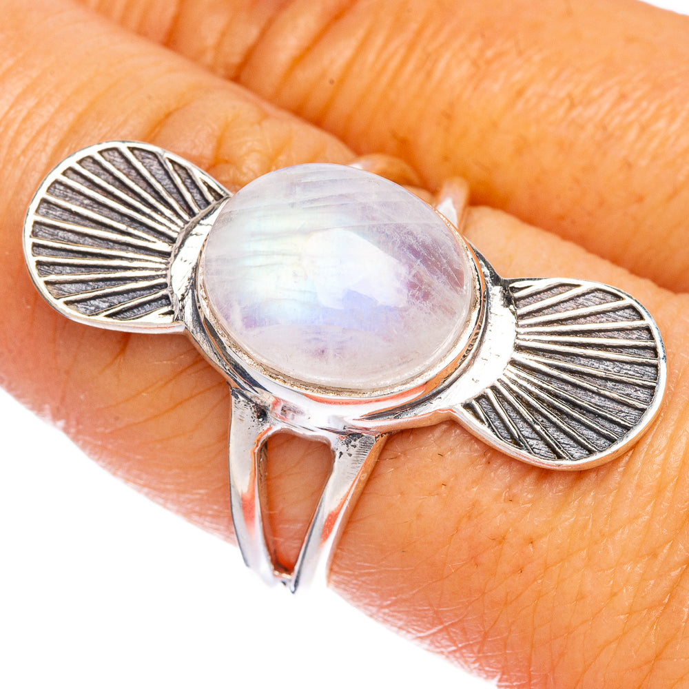 Rainbow Moonstone Ring Size 8.75 (925 Sterling Silver) R147186