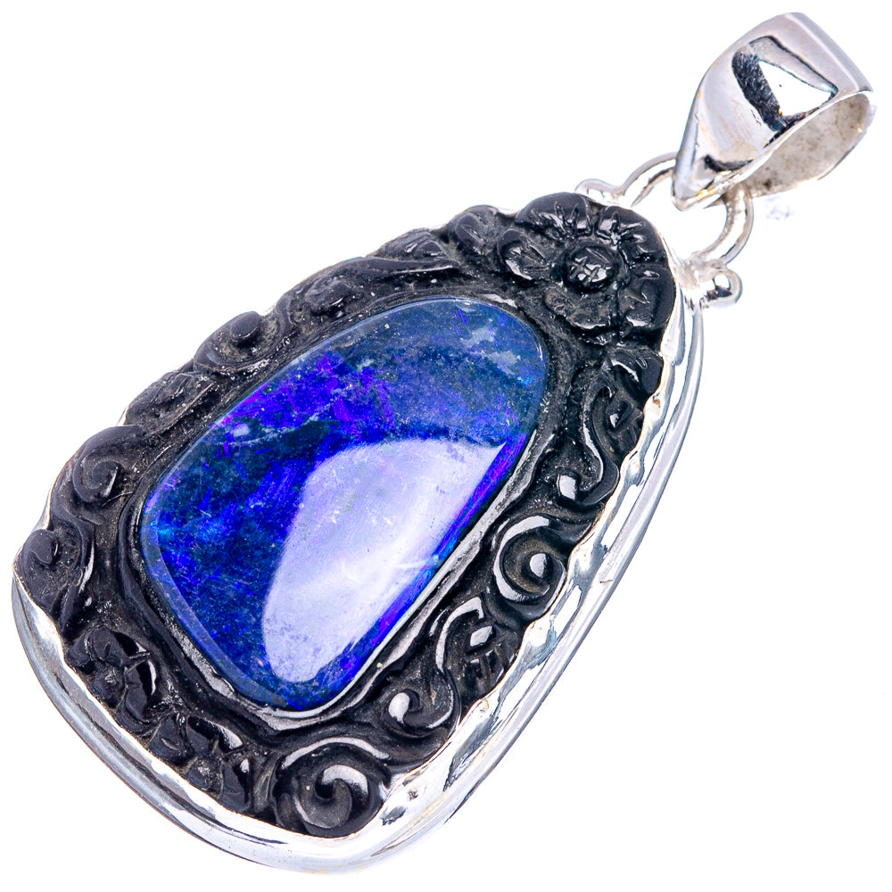 Doublet Opal Pendant 1 5/8" (.925 Sterling Silver)