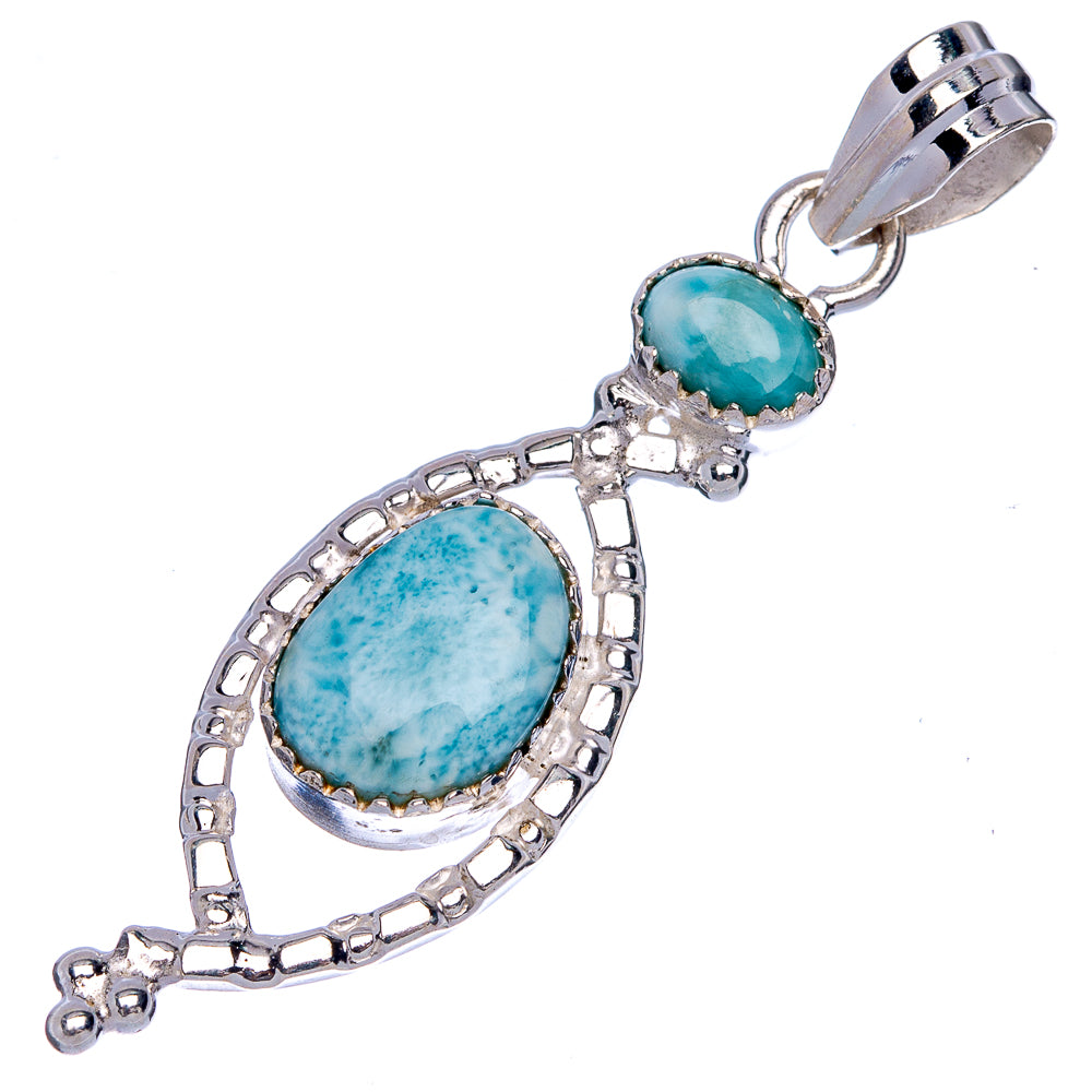Larimar Pendant 1 7/8" (925 Sterling Silver) P40150