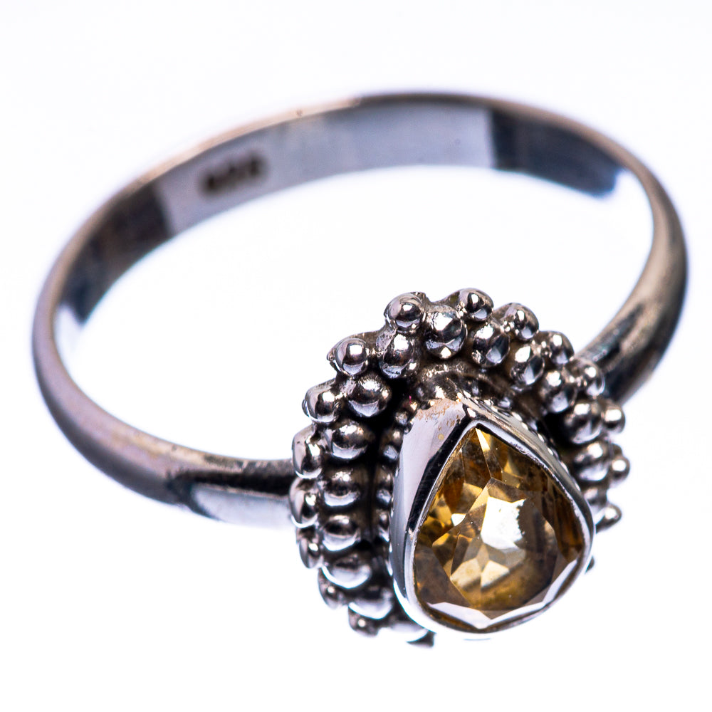 Faceted Citrine Dainty Ring Size 6 (925 Sterling Silver) R142571