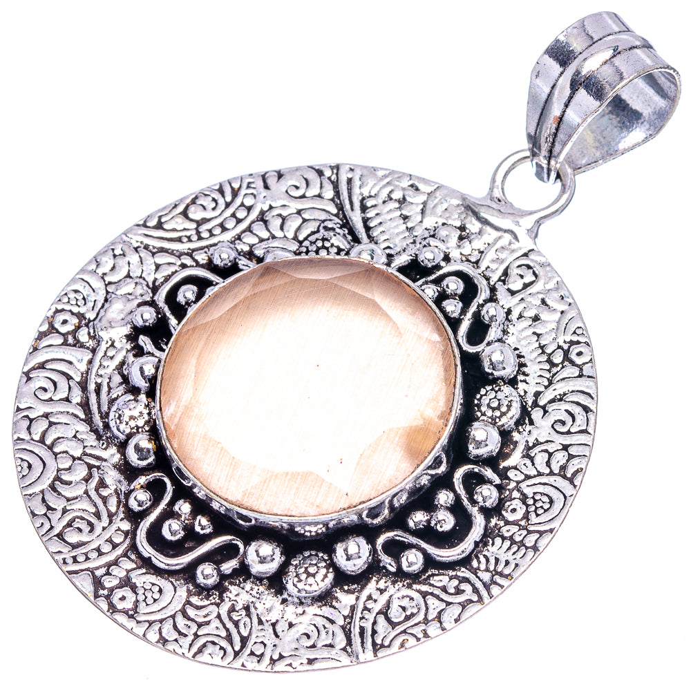Orange Onyx Pendant 2 1/8" (German Silver)