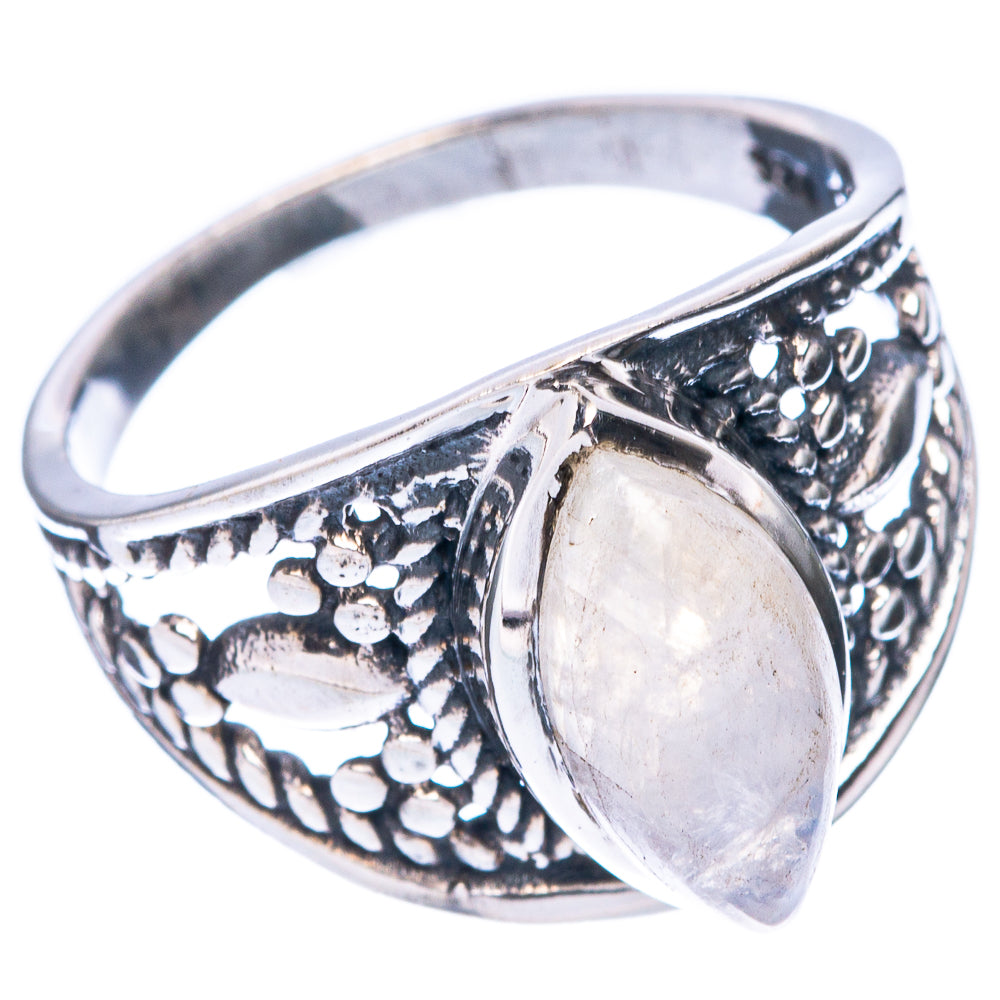 Rainbow Moonstone Dainty Ring Size 6.75 (925 Sterling Silver) R5954