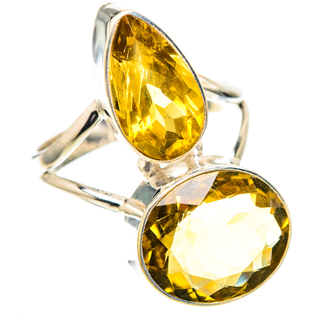 Large Faceted Citrine 925 Sterling Silver Ring Size 11.25 (925 Sterling Silver) RING139484