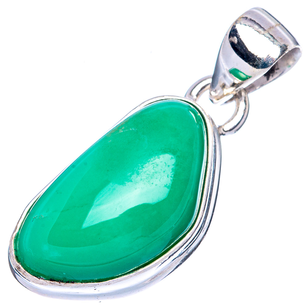 Chrysoprase Pendant 1 1/8" (925 Sterling Silver) P42530