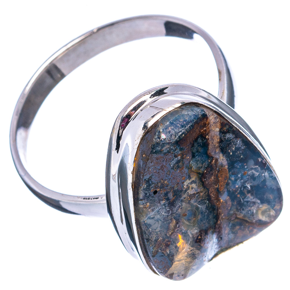 Rare Boulder Opal Ring Size 10.75 (.925 Sterling Silver)