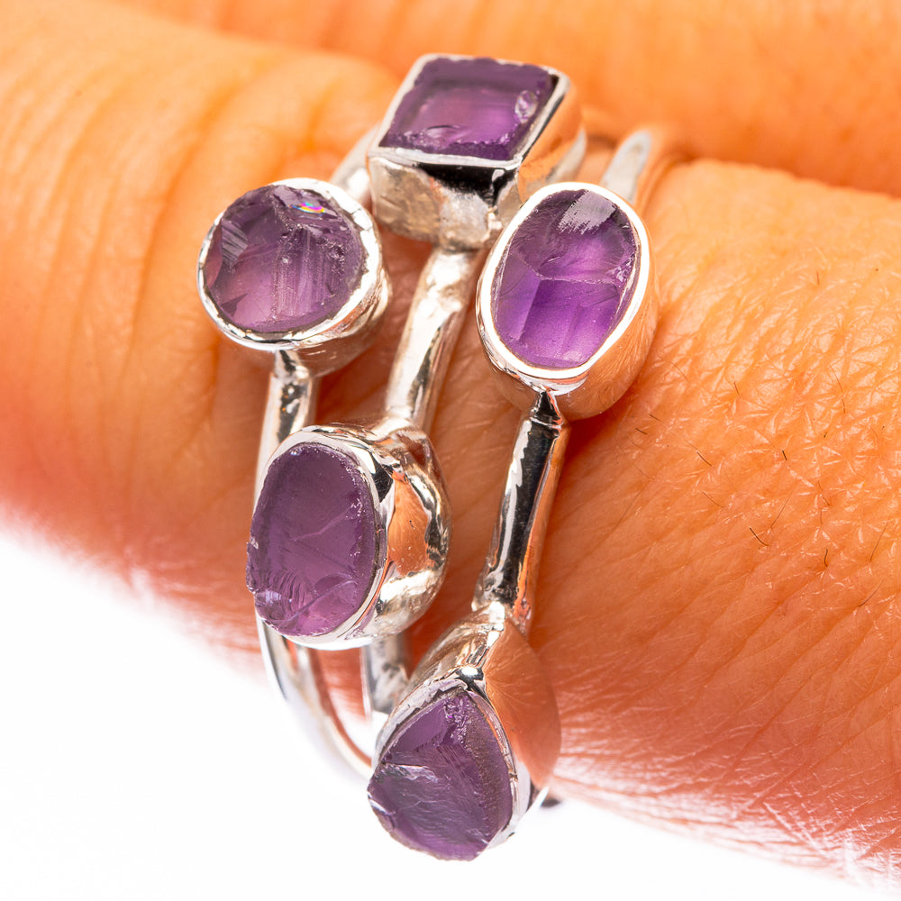 Premium Raw Amethyst Ring Size 8.75 (925 Sterling Silver) R141867