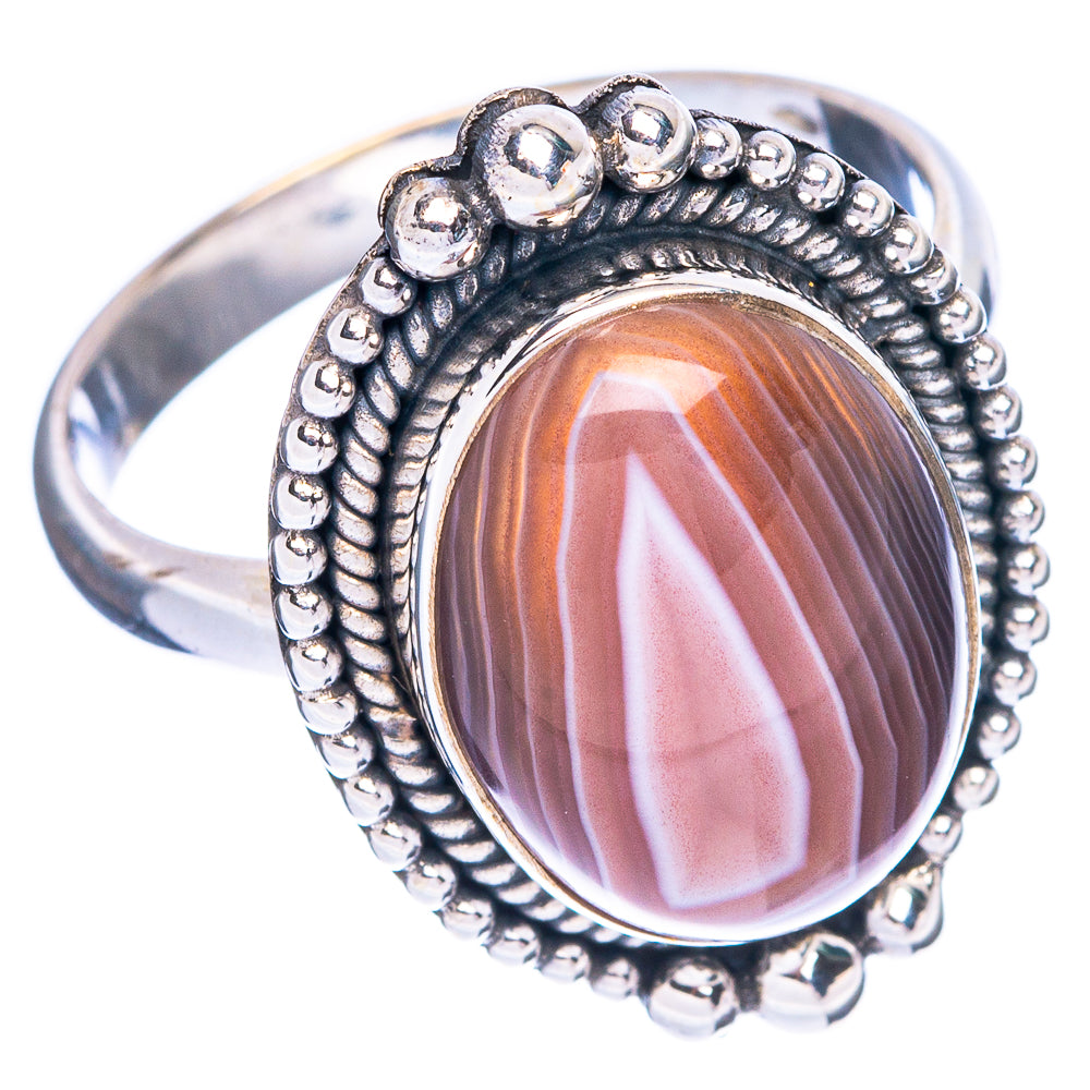Botswana Agate Ring Size 9.75 (925 Sterling Silver) R147012