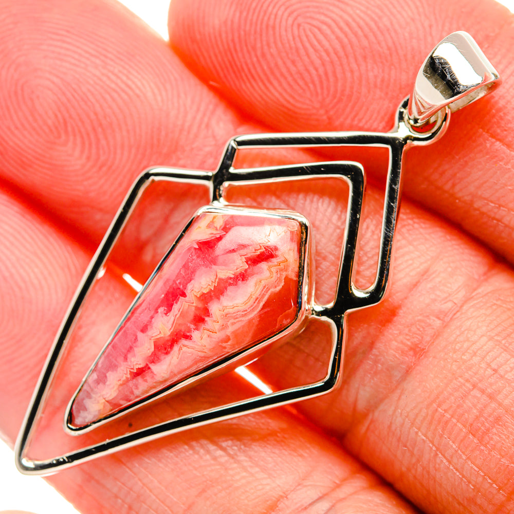 Premium Rhodochrosite 925 Sterling Silver Pendant 1 7/8" (925 Sterling Silver) PD37751