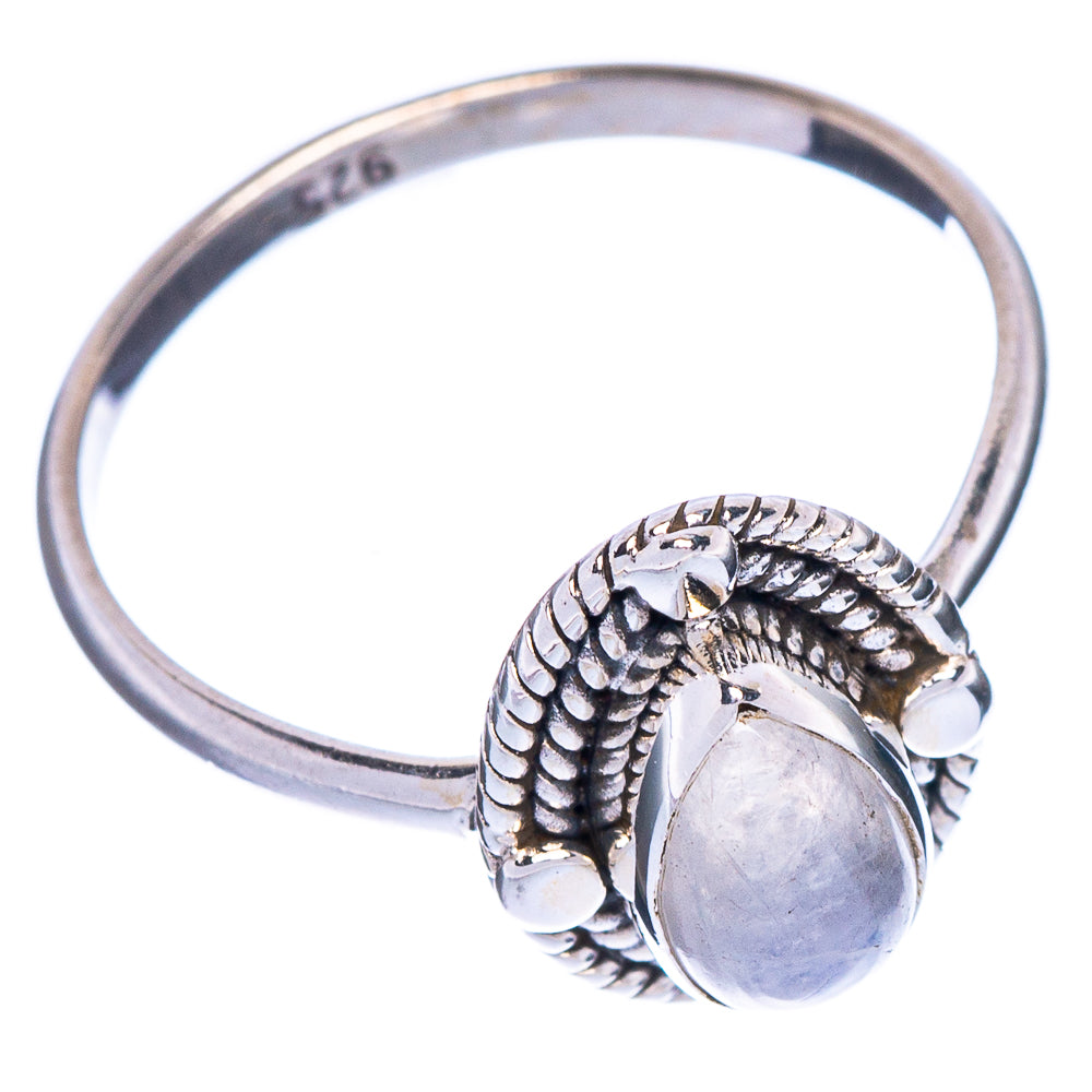 Rainbow Moonstone Dainty Ring Size 6.5 (925 Sterling Silver) R147148