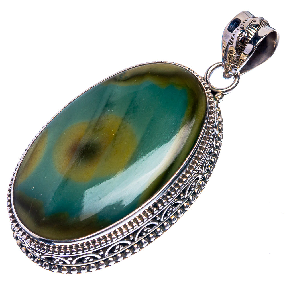 Imperial Jasper 925 Sterling Silver Pendant 2"