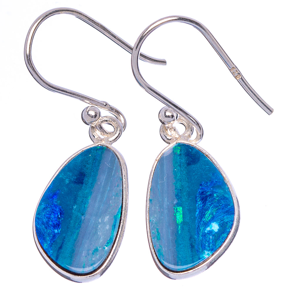 Rare Doublet Opal Earrings 1 1/4" (925 Sterling Silver) E1899